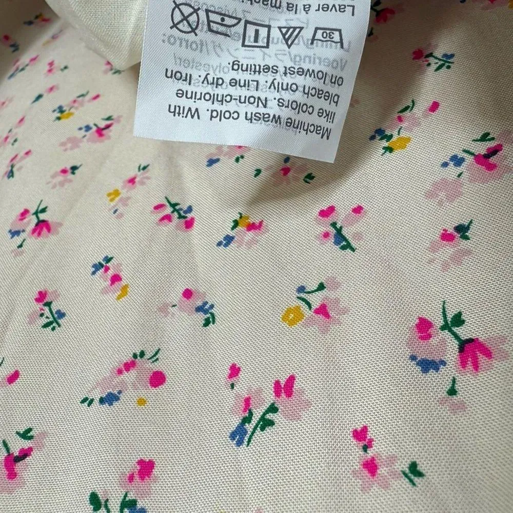 Madewell Tie-Sleeve Retro Dress in Dutch Dandelions W1361 Sz 14 - Image 9