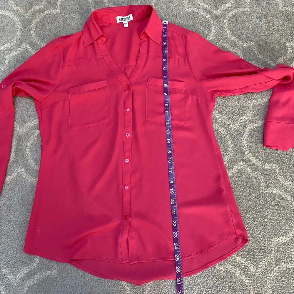 Women's Express Portofino Pink Button-Up - Image 6