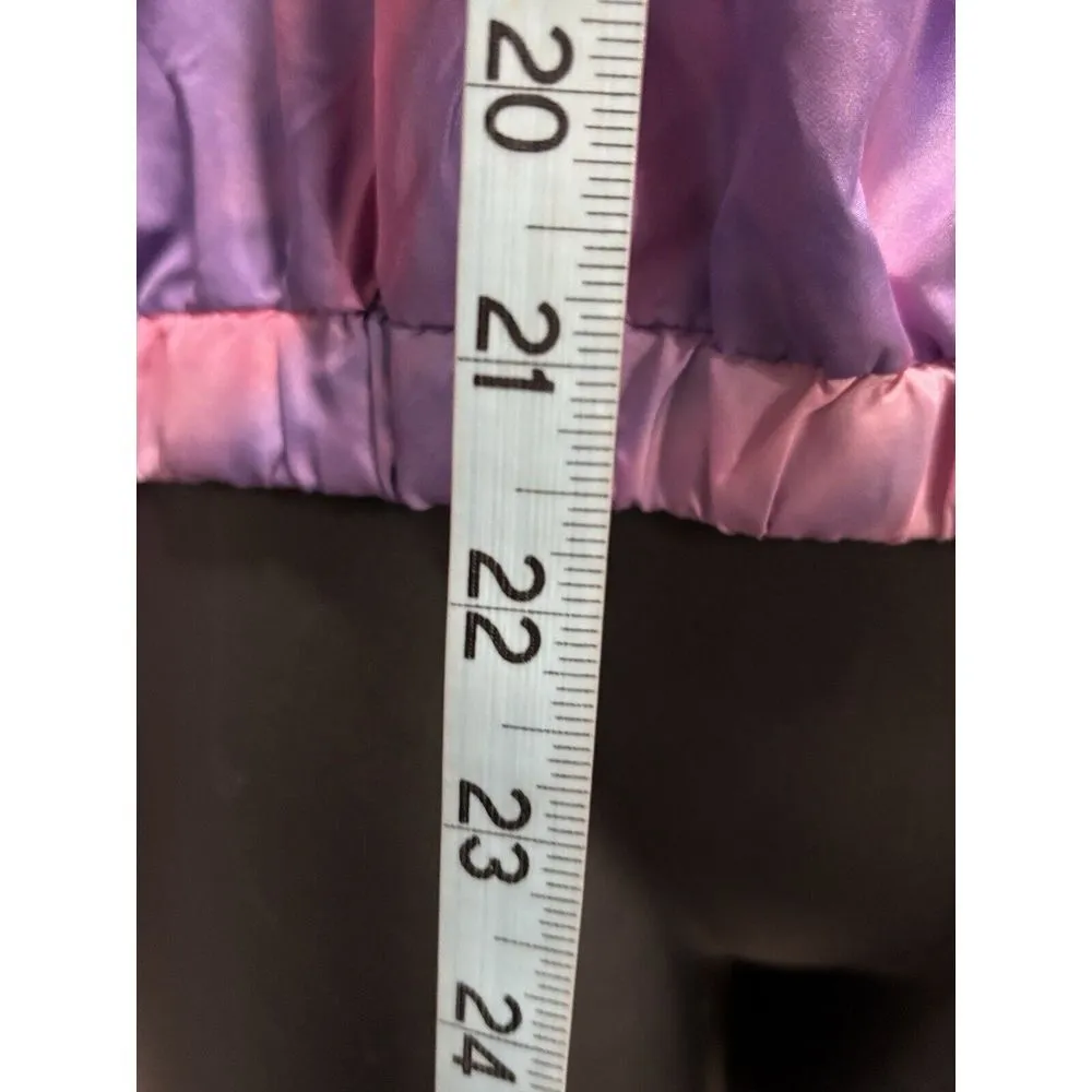 Rue 21 Pink/Purple Tie Dye Pullover 1/4 Zip Size M Long Sleeve Baby Girl Graphic - Image 3