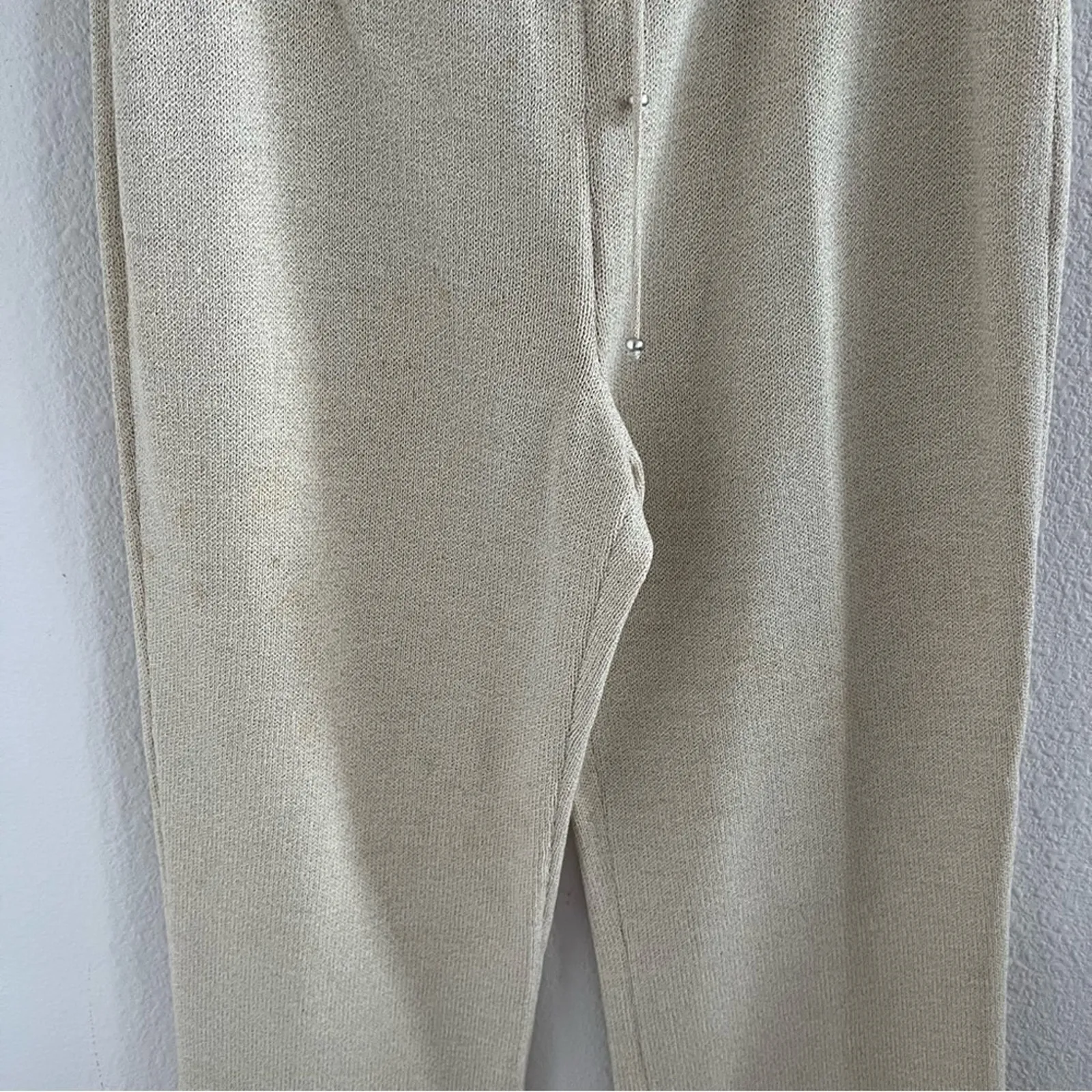 St. John Sport Cream Santana Knit Pants Medium - Image 3