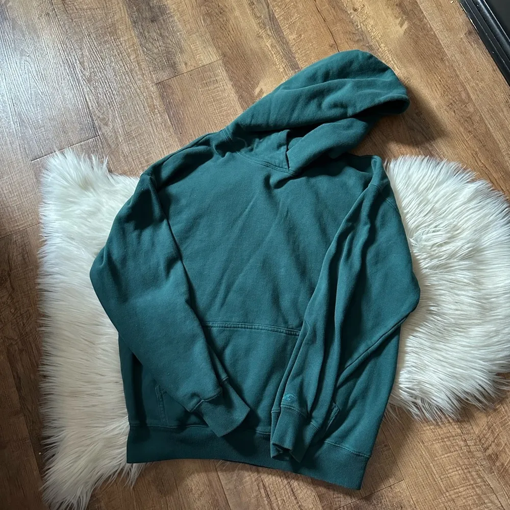 HOLLISTER Feel Good Fleece Cozy Hoodie In Dark Teal - Image 4