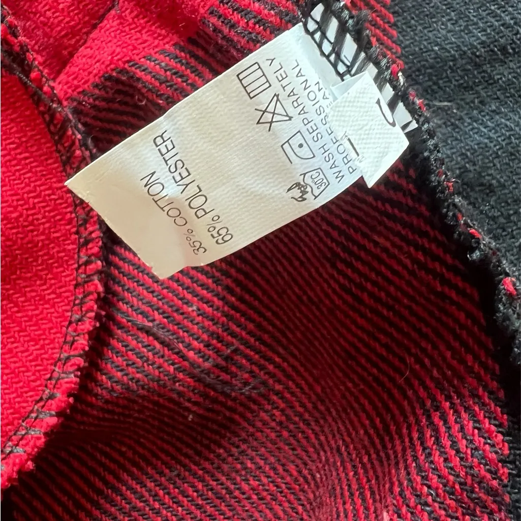 Women’s Buffalo Plaid Open Vest | Small Red - Image 4