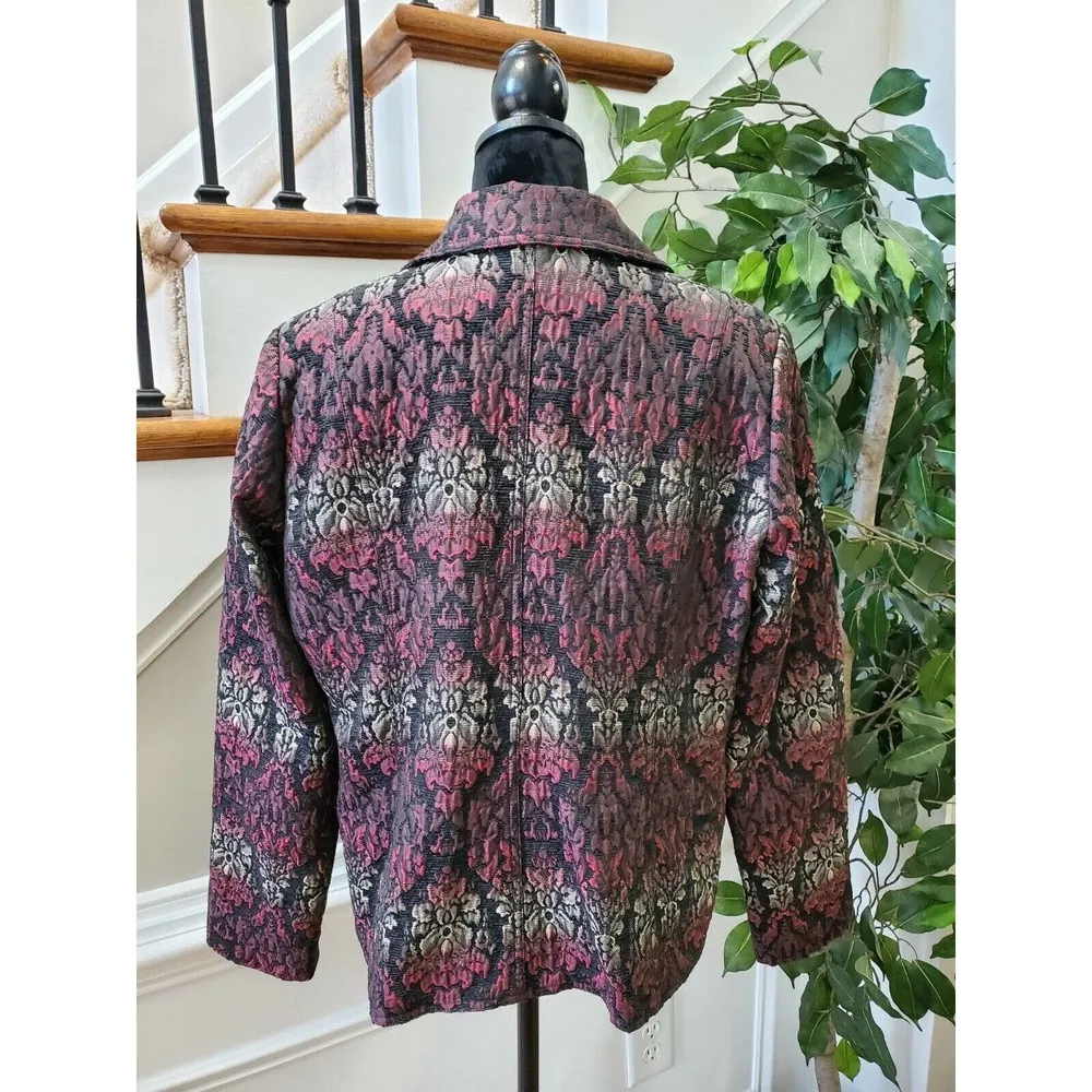 Erin Women Multicolor Polyester Long Sleeve Single Breasted Fitted Blazer Size L Size L - Image 5