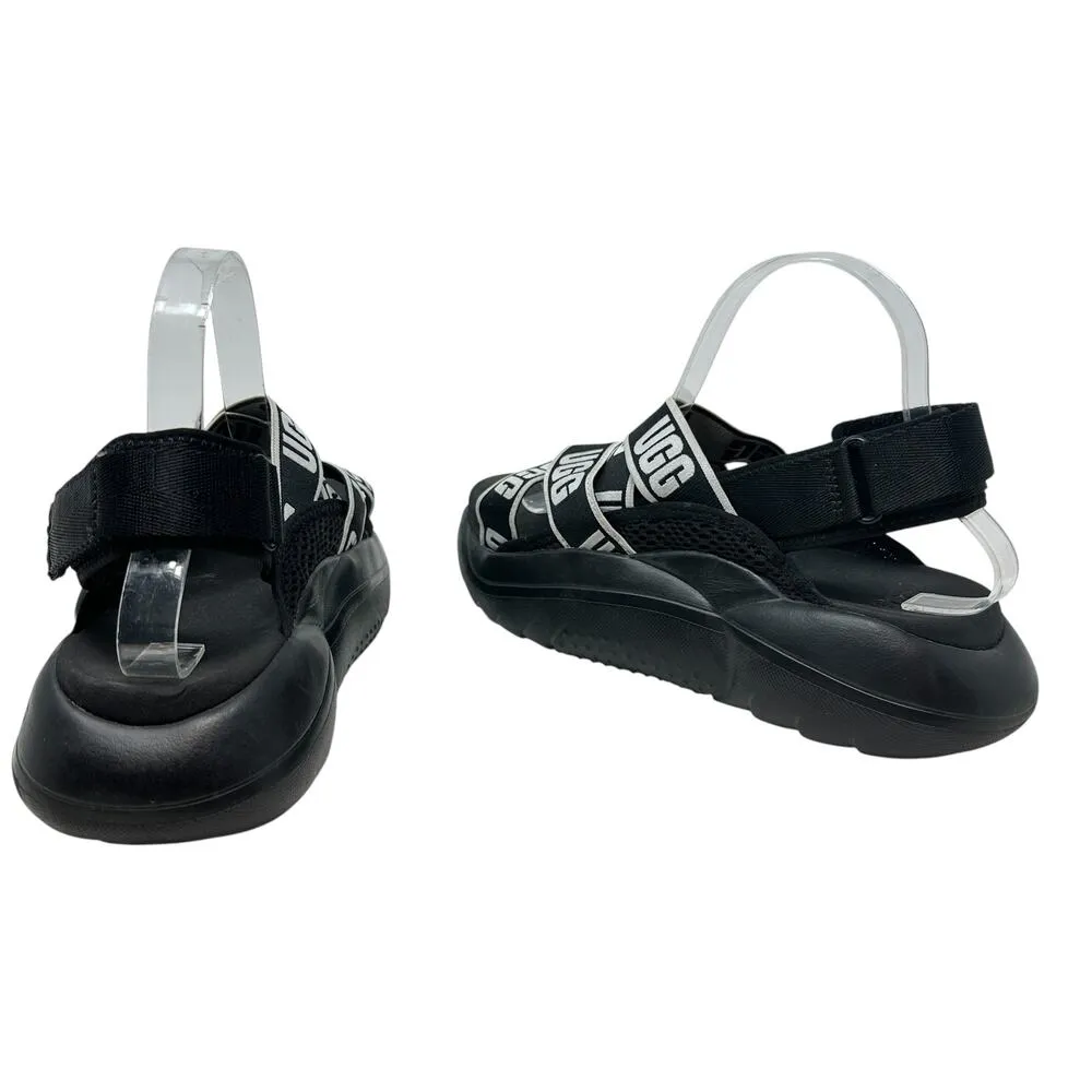 Ugg LA Cloud Sandal Black White Logo Women's‎ Size US 8.5 - Image 6
