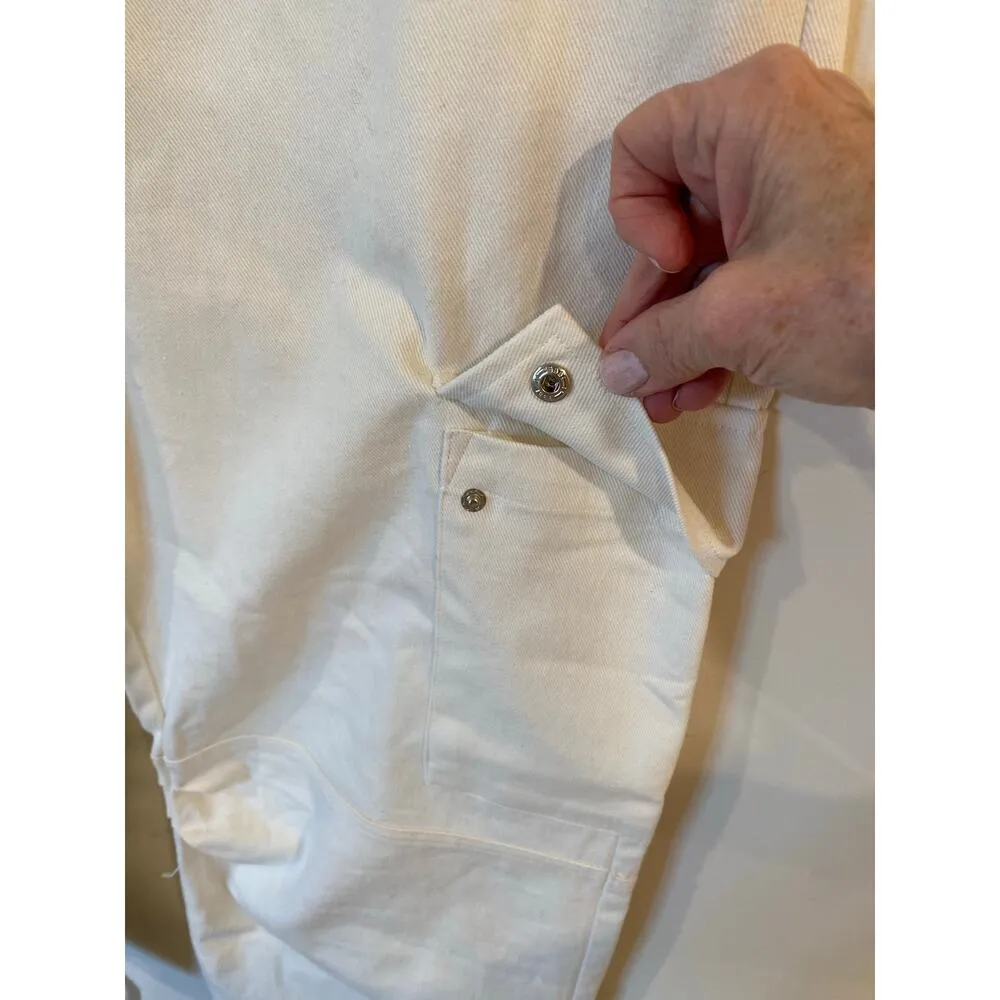 Princess Polly Paige White Denim Mid Rise Cargo Jeans Size 6 - Image 7