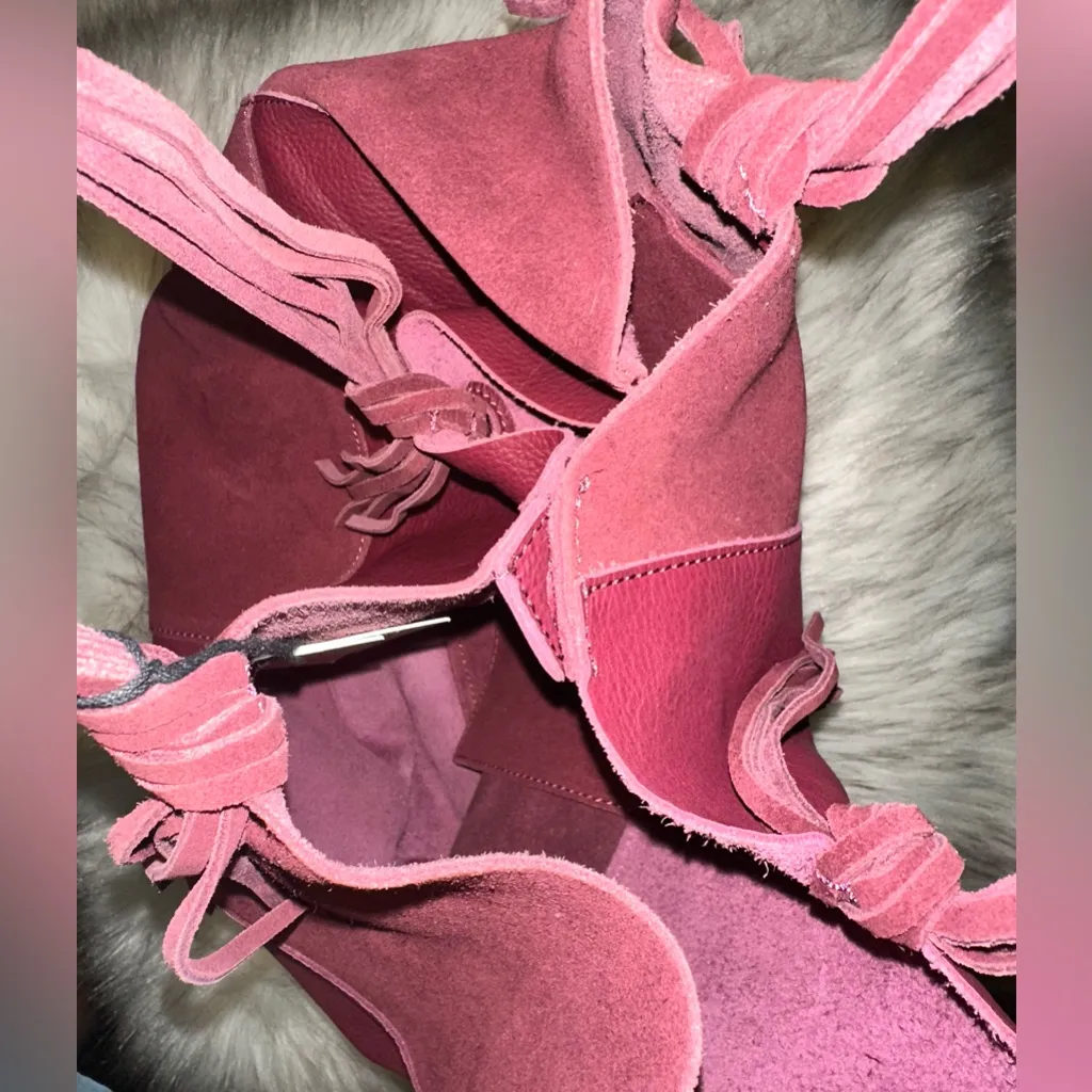 NWT Free People + Sundown Wilds Suede Nubuck Burgundy Bag - Image 8