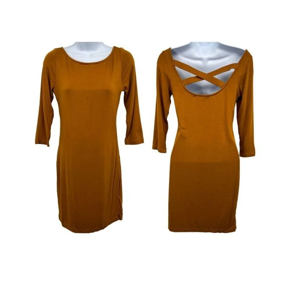 Forever 21 Bodycon Crisscross Open Back Fitted Mini Dress - Image 2