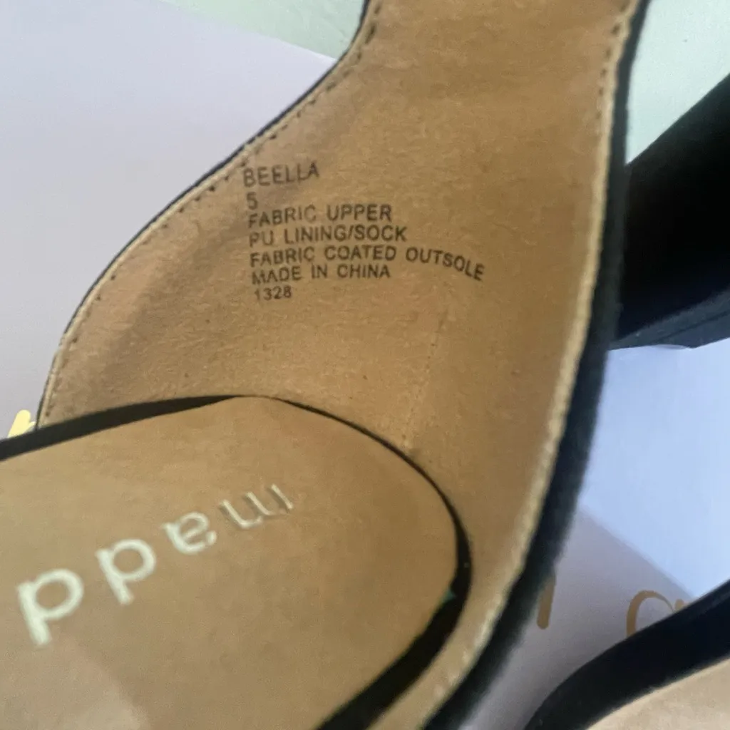 Madden Girl Beella Black Block Heel Sandals | Women’s Size 5 | New in Box(O3)!! - Image 5