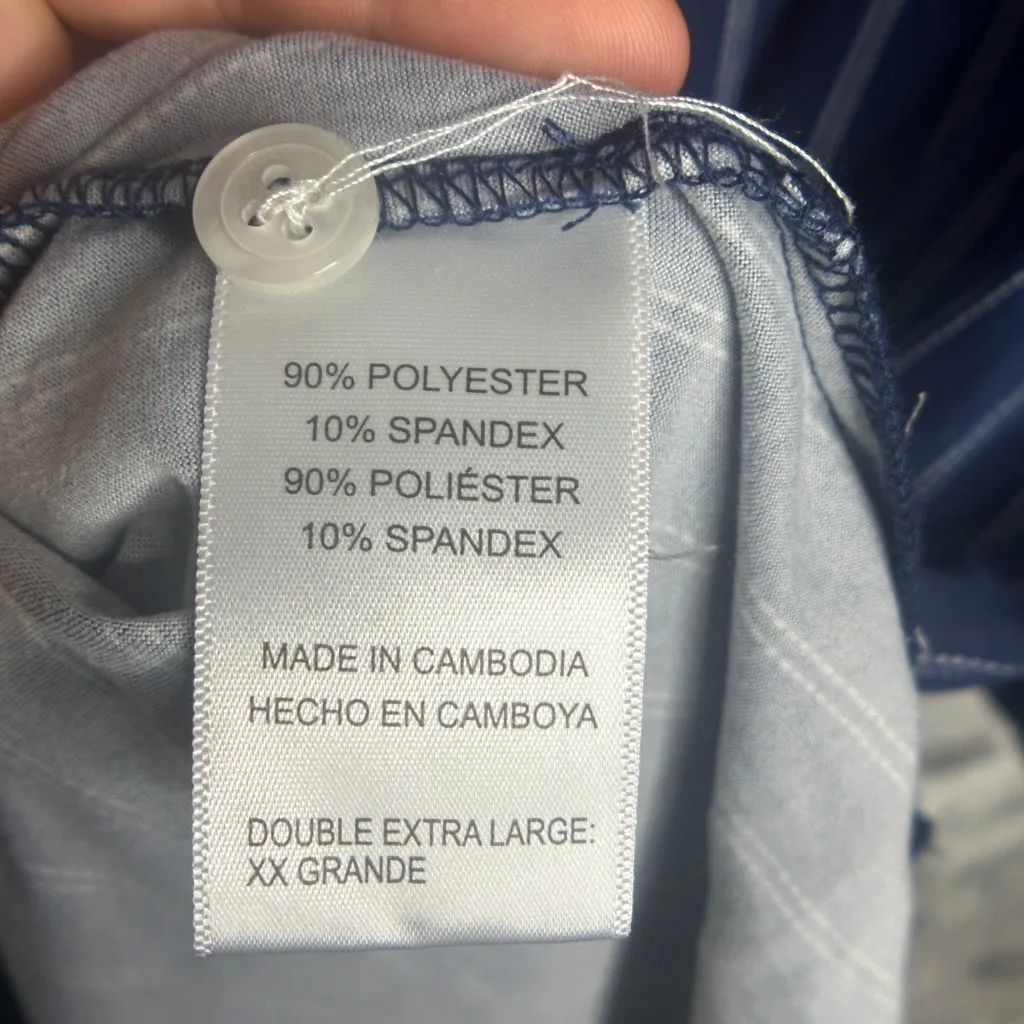 Midnight sky EUC Midnight Blue Base White Stripes Night Gown Size XXL - Image 10