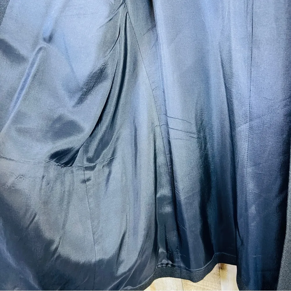 Ann Taylor 100% Wo Vintage Black Dress Coat with Button Front Lined w/Po… - Image 10