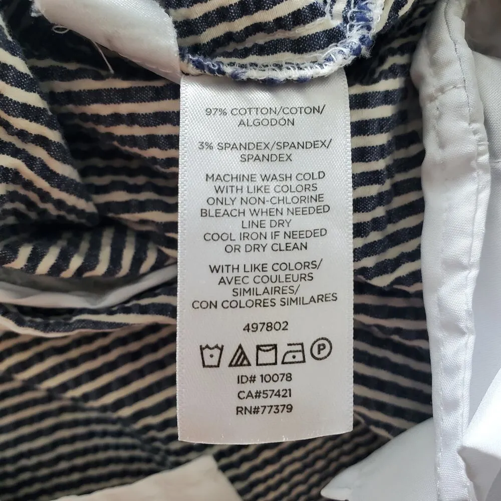 Ann Taylor Striped Seersucker Ankle Pants Size 14 - Image 9