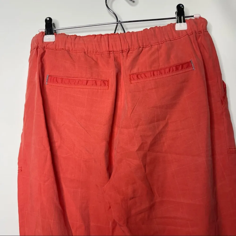 Anthropology Hei Hei Draper orange coral lightweight pants size 6 - Image 5