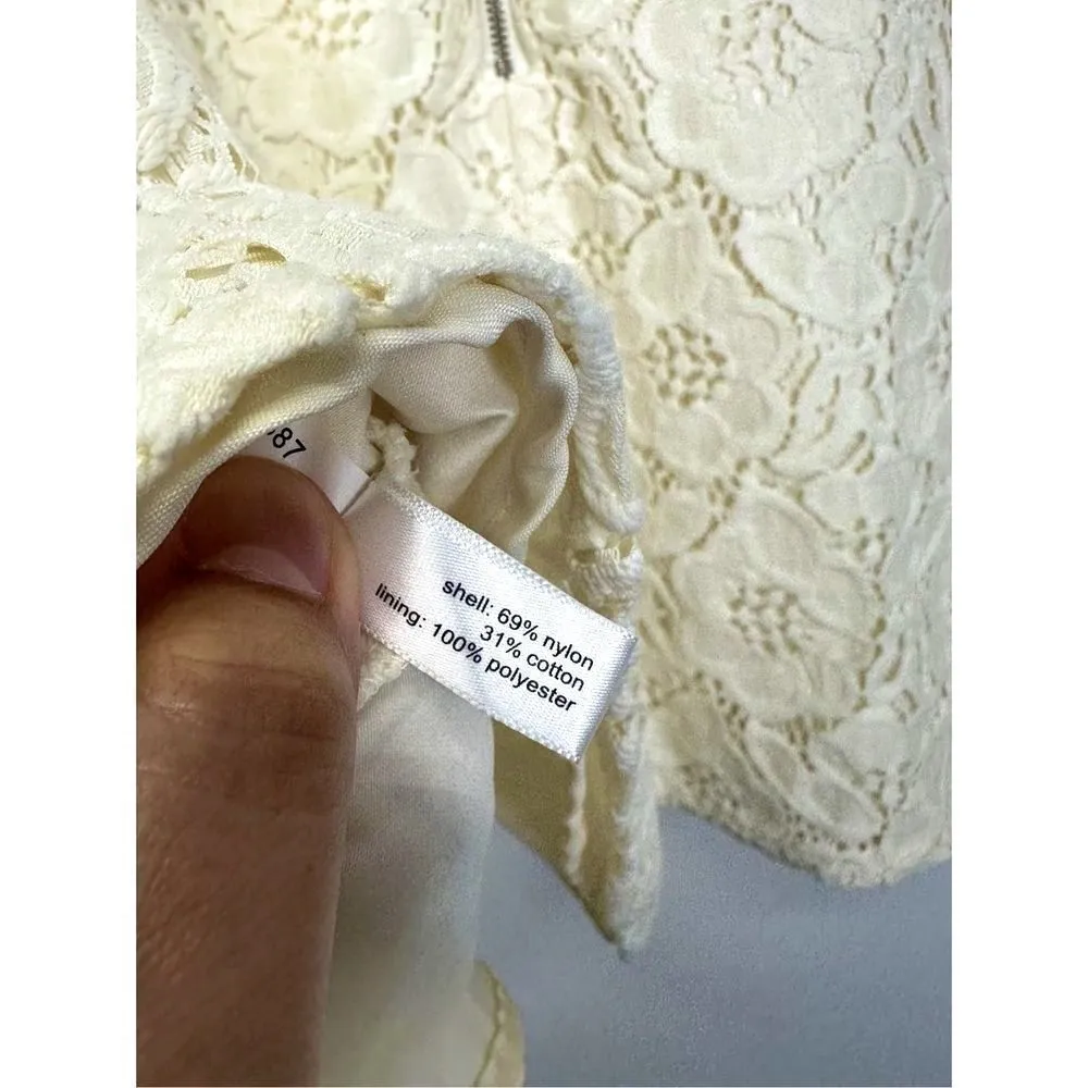 The Limited Skirt Womens Floral A-line Lace Cream Size 6 - Image 5