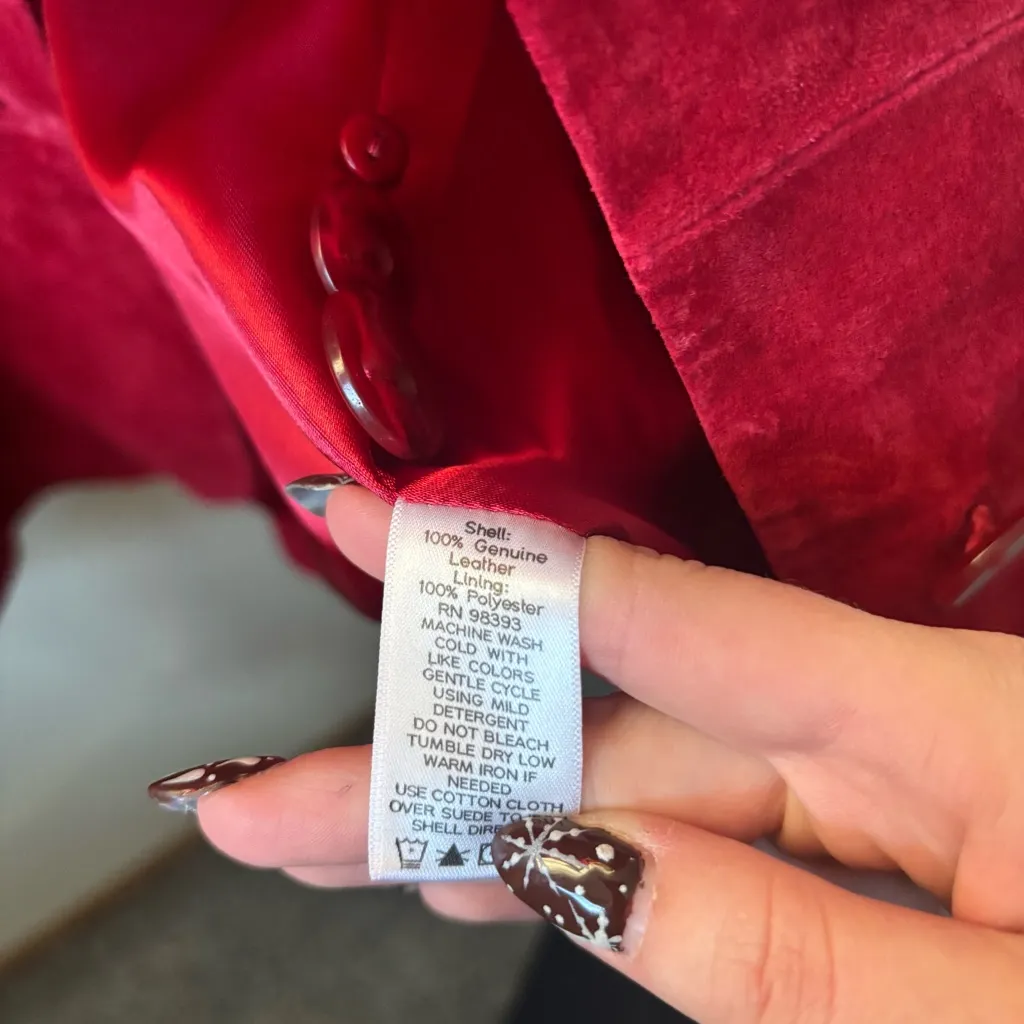 Dennis Basso Red Suede Blazer Jacket NWT - Image 6