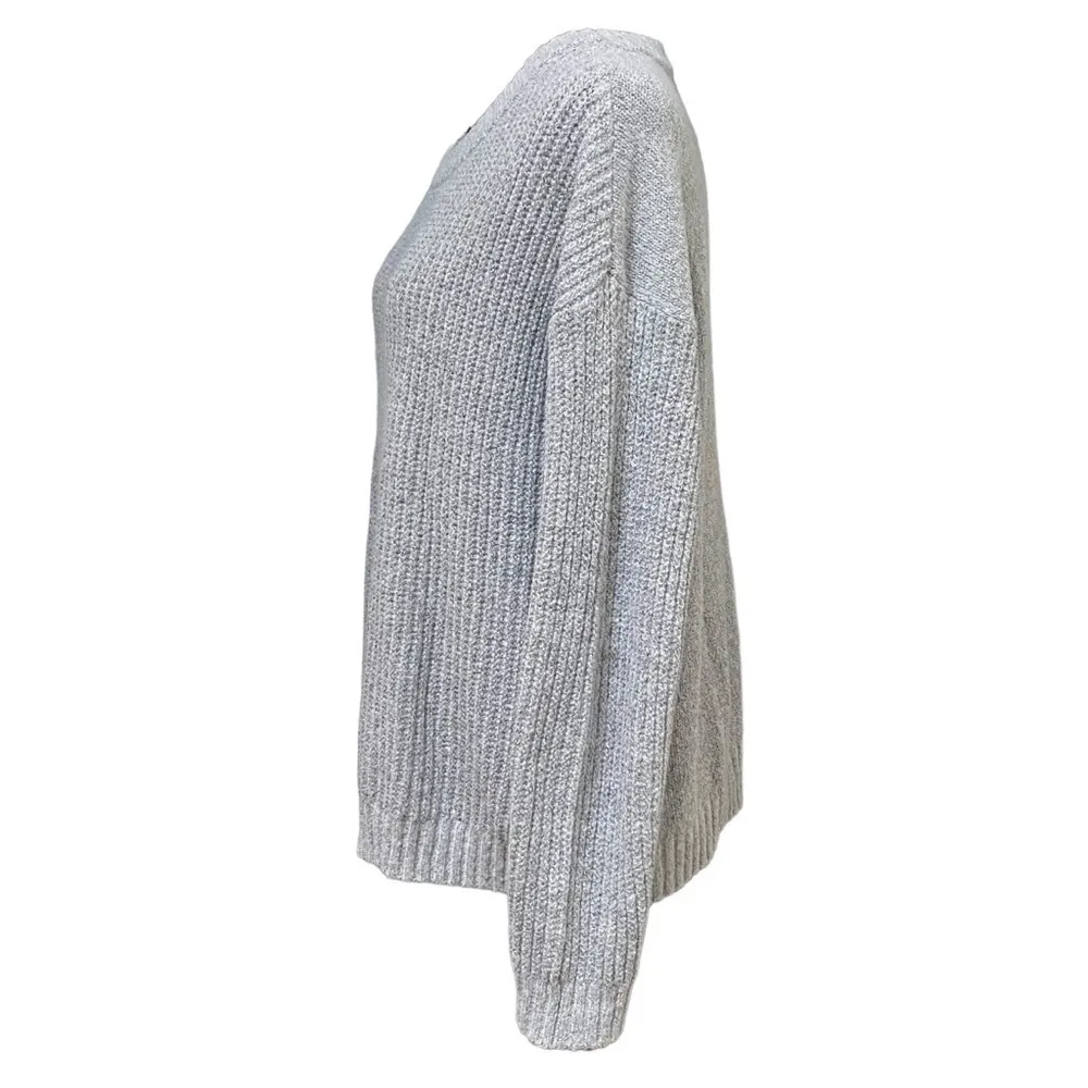 Evri Gray Ribbed Knit Crewneck Pullover Sweater Size 1X Cozy Minimalist - Image 3