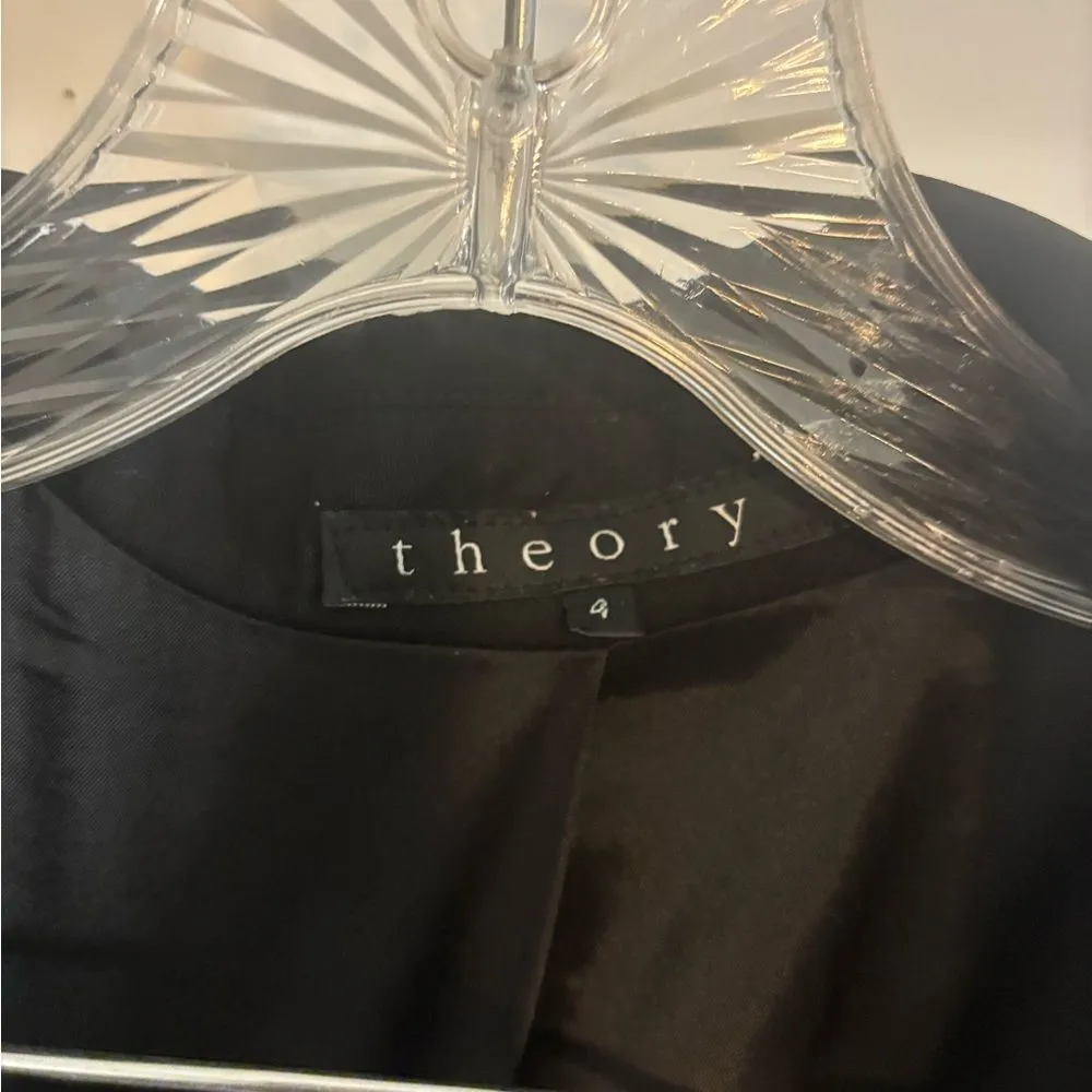 Theory Elegant Black Jacket blazer size 4 EUC - Image 2