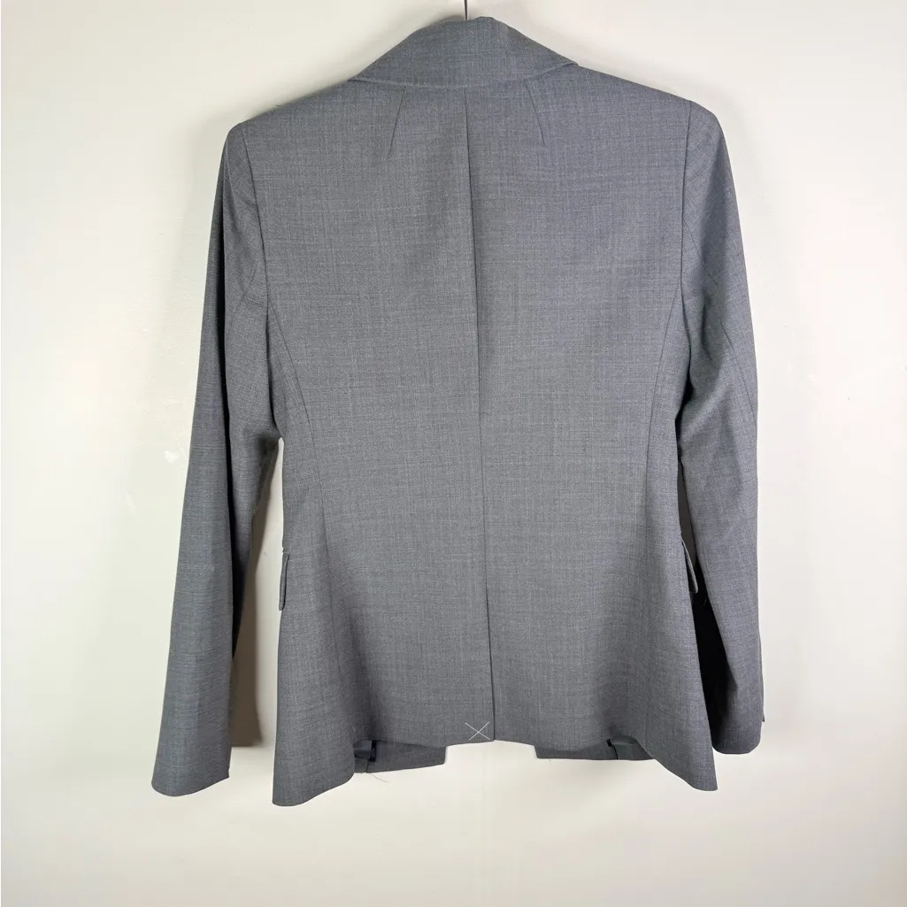 J.Crew 365 Gray Wool Blend One Button Tailored Fit Blazer - Image 5