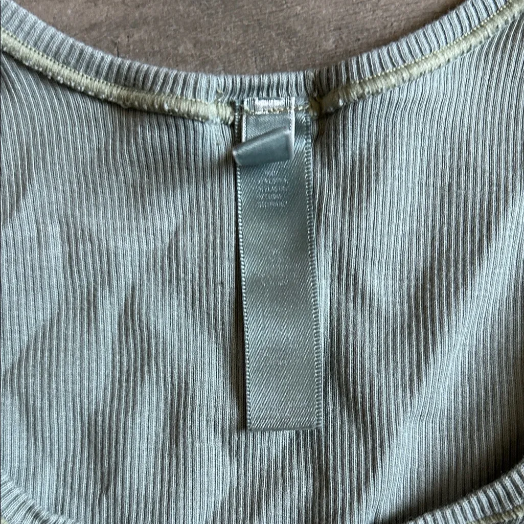 SKIMS Ribbed Scoop Neck Tank Top - Light Green - Image 3