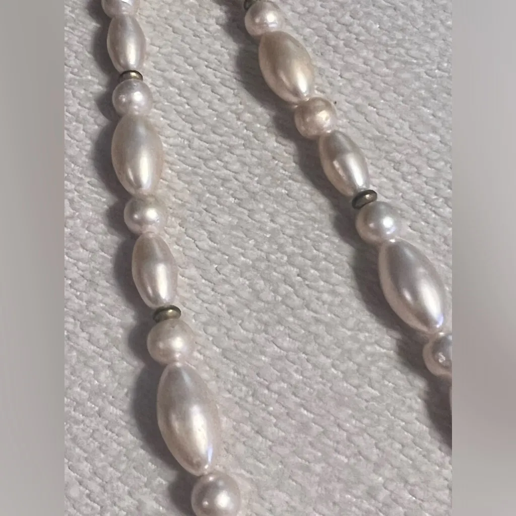 Vintage Marvella Pearls Strand with Gold Details Spacer Beads‎ - Image 4