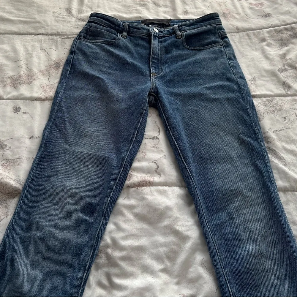 Denim X Alexander Wang medium indigo fade high rise skinny Blue Jeans, size 26 - Image 16