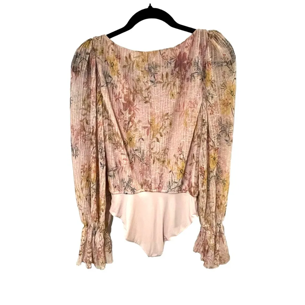 Revolve Tularosa Floral Fairy Bodysuit Sz S Cottagecore Boho Romantic Whimsical - Image 4