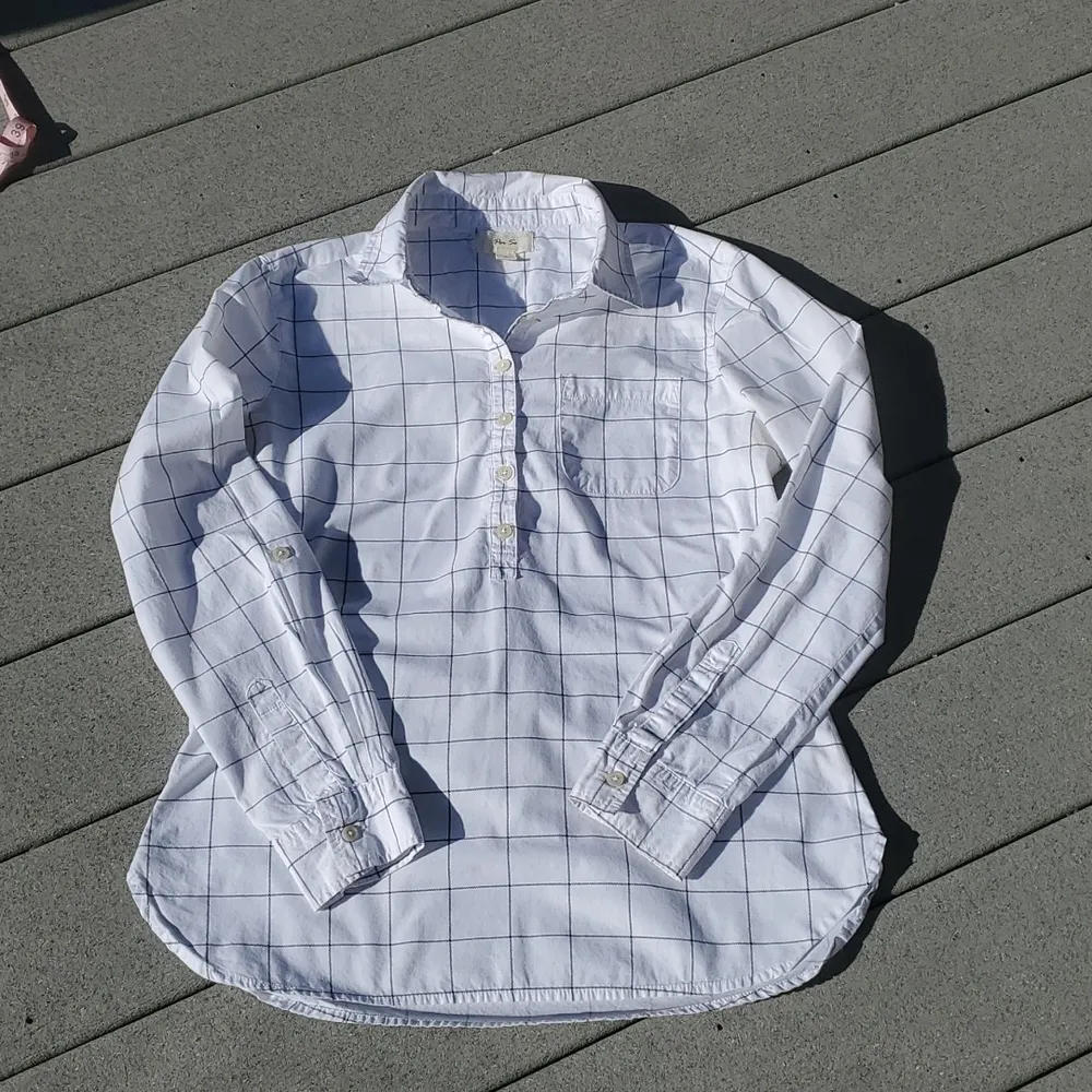 Per Se Plaid 1/4 Button Down Collared Shirt - Image 7