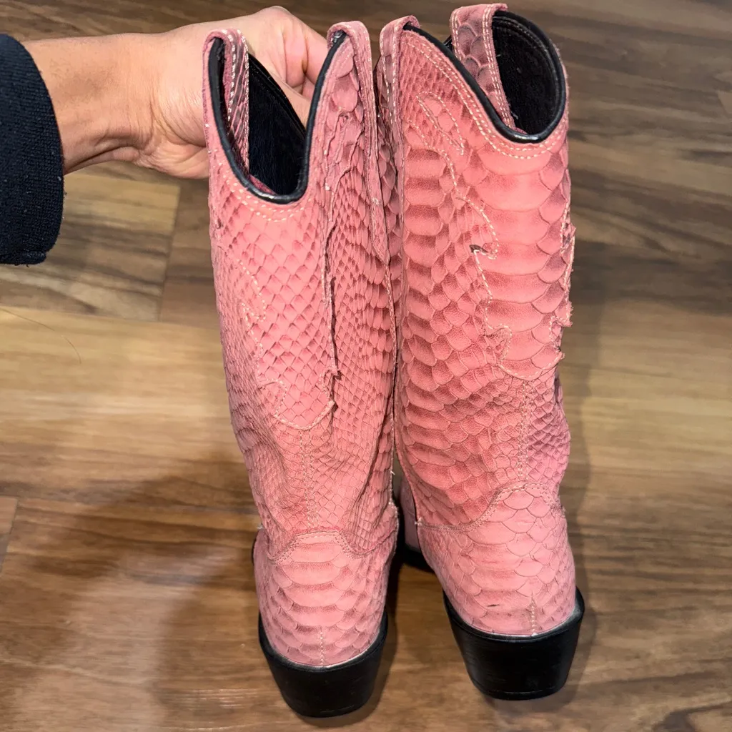 ROC Australia Rose Cobra Indio Boots Pink Size 7.5 - Image 7