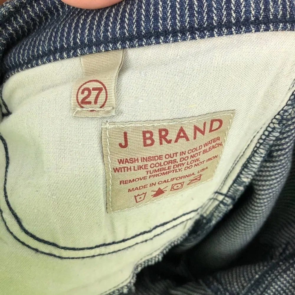 J BRAND Cass Railroad Stripe Zipper Crop Jeans 27 - Image 16