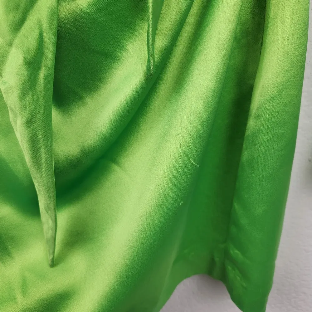 Retrofete Olinda Mini Dress in Lime Punch Green Small? NWT Sample Long Sleeve - Image 10