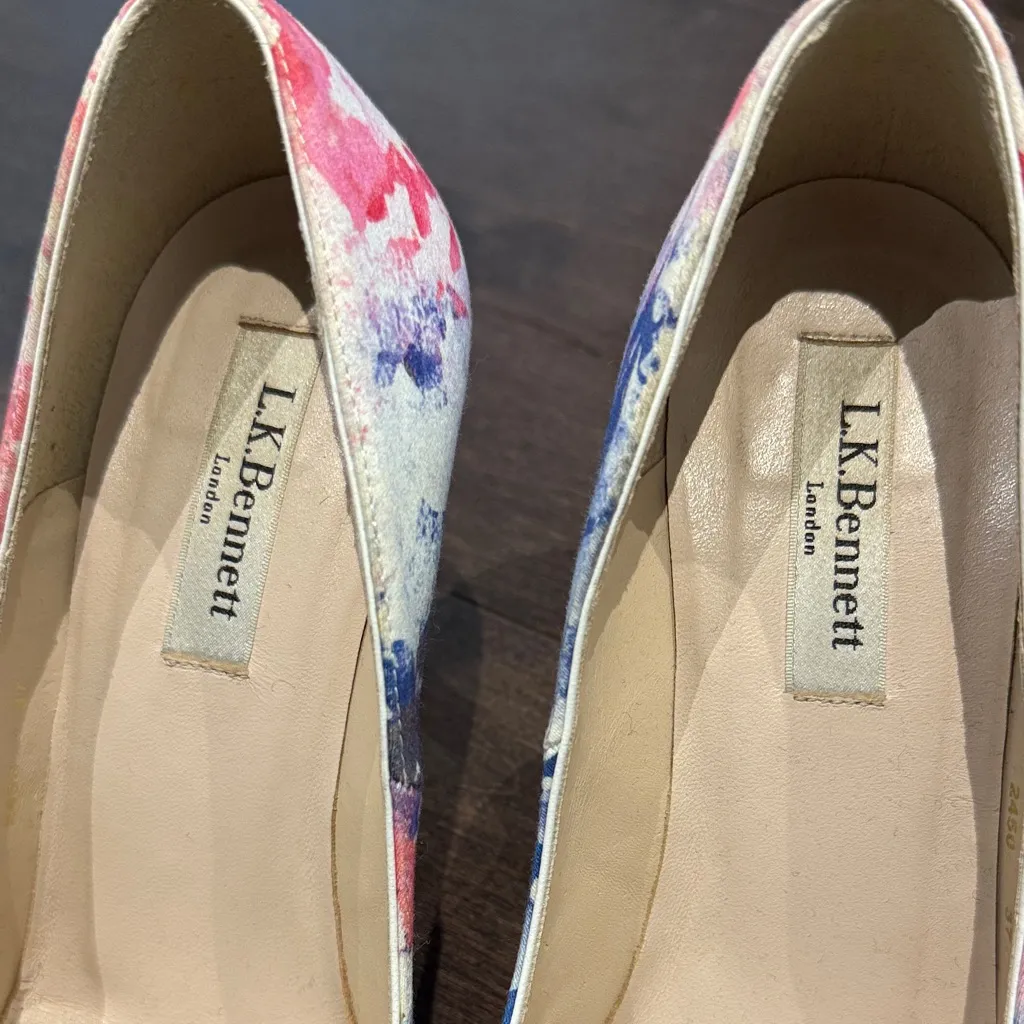 LK Bennett Multicolor Floral Heels - Image 2