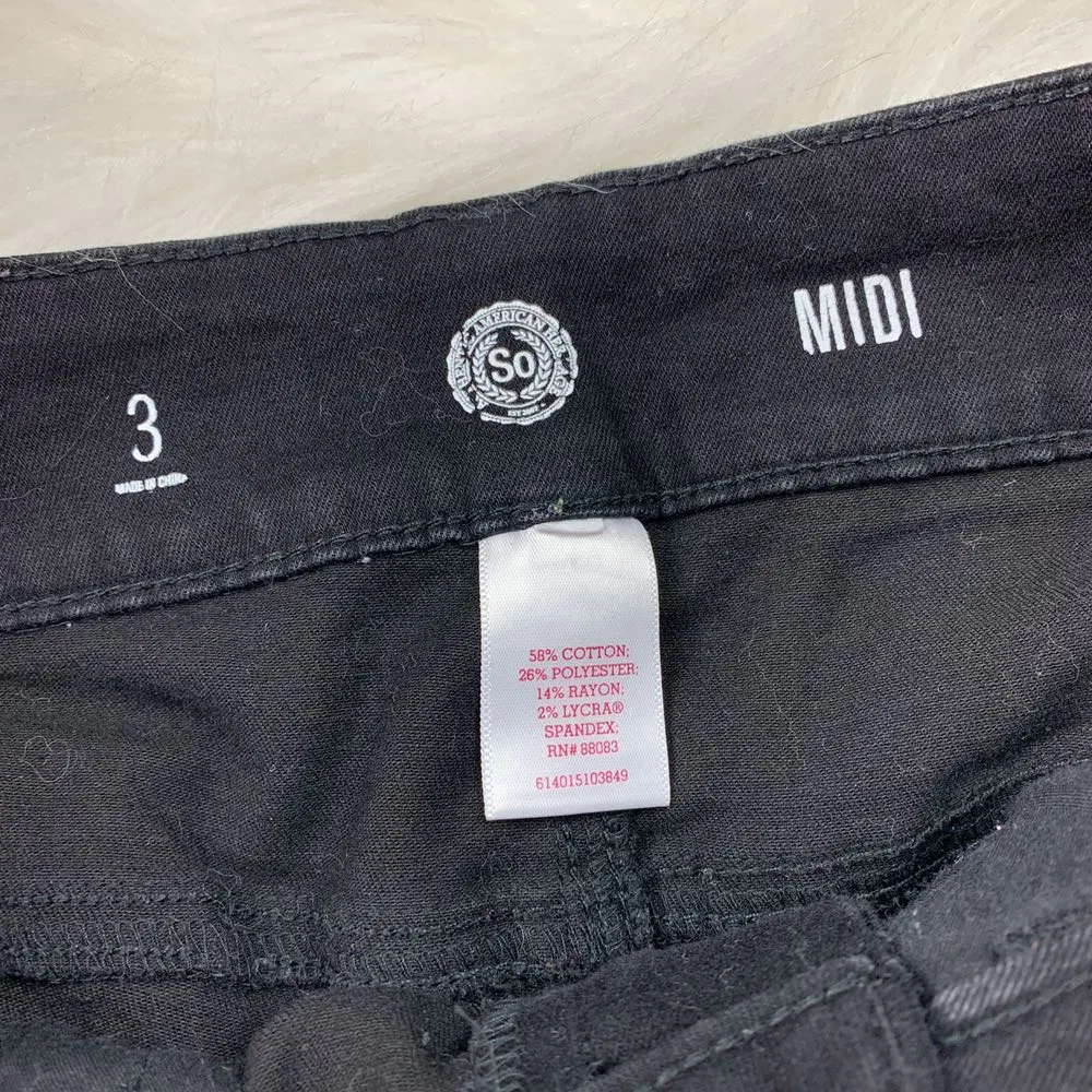 SO Basic Black Denim Shorts - Image 5