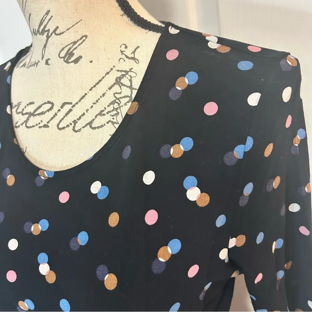 Boden Rosalie Twist Front Polka Dot Midi Dress White Size M - Image 3