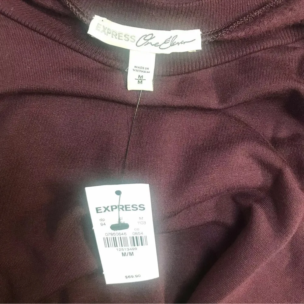 Express NWT Fleece Tunic Sweater Dress Sz M - Image 7