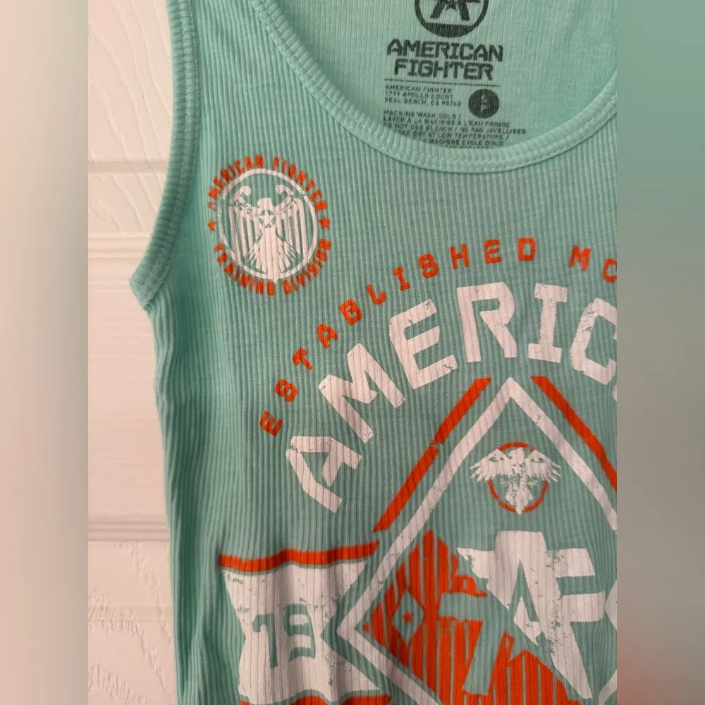 American Fighter x Affliction Massachusetts Women's Mint Green Tank Size Small - Image 5