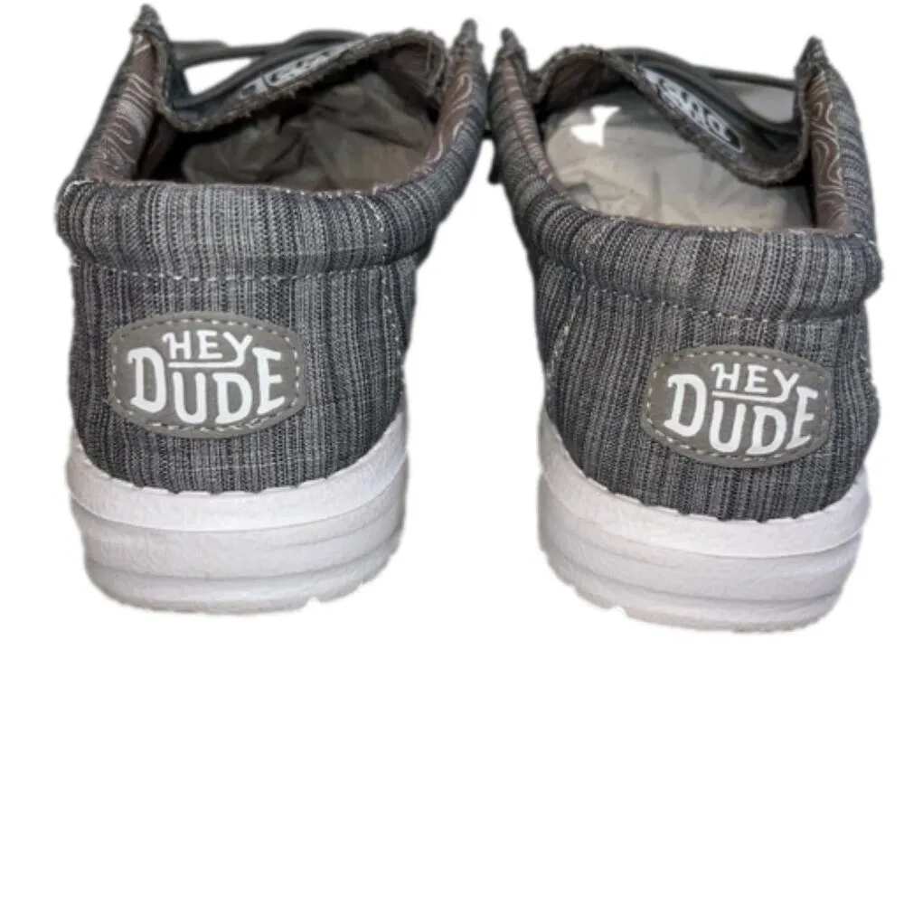 Hey Dude Wally Linen Blend Comfort Shoes Slip On Women’s Size 7 Stone Gray - Image 4