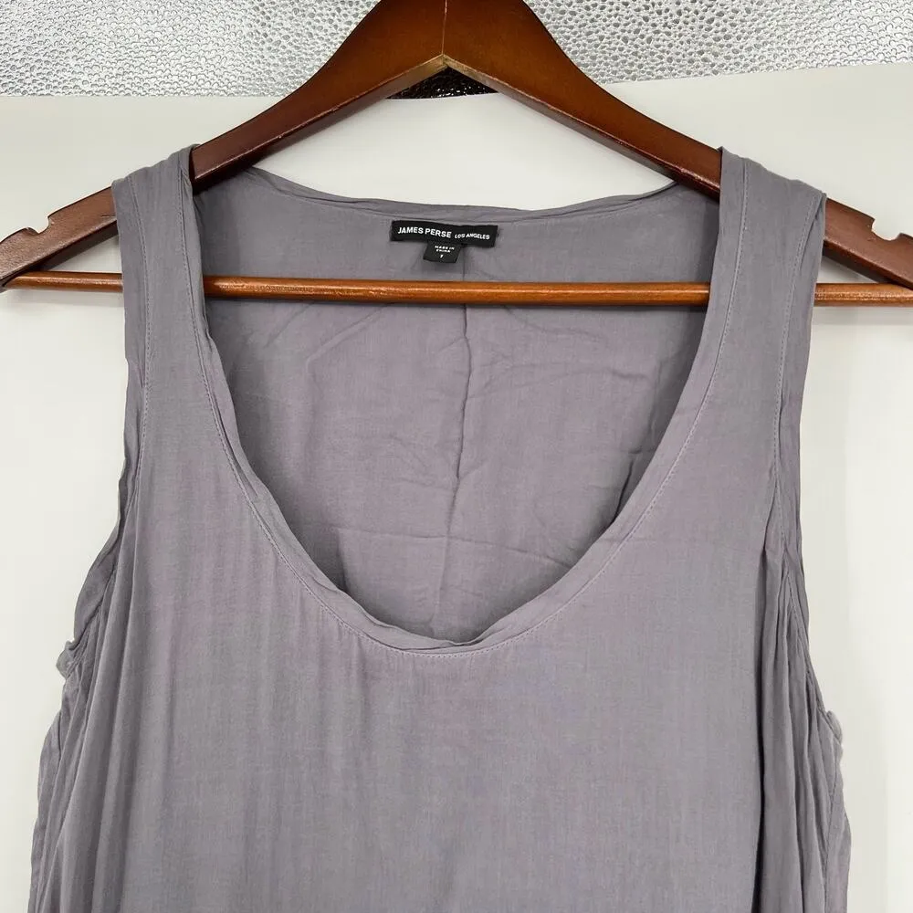 James Perse lagenlook pullover tank top tunic dress pockets size 1 US small - Image 7