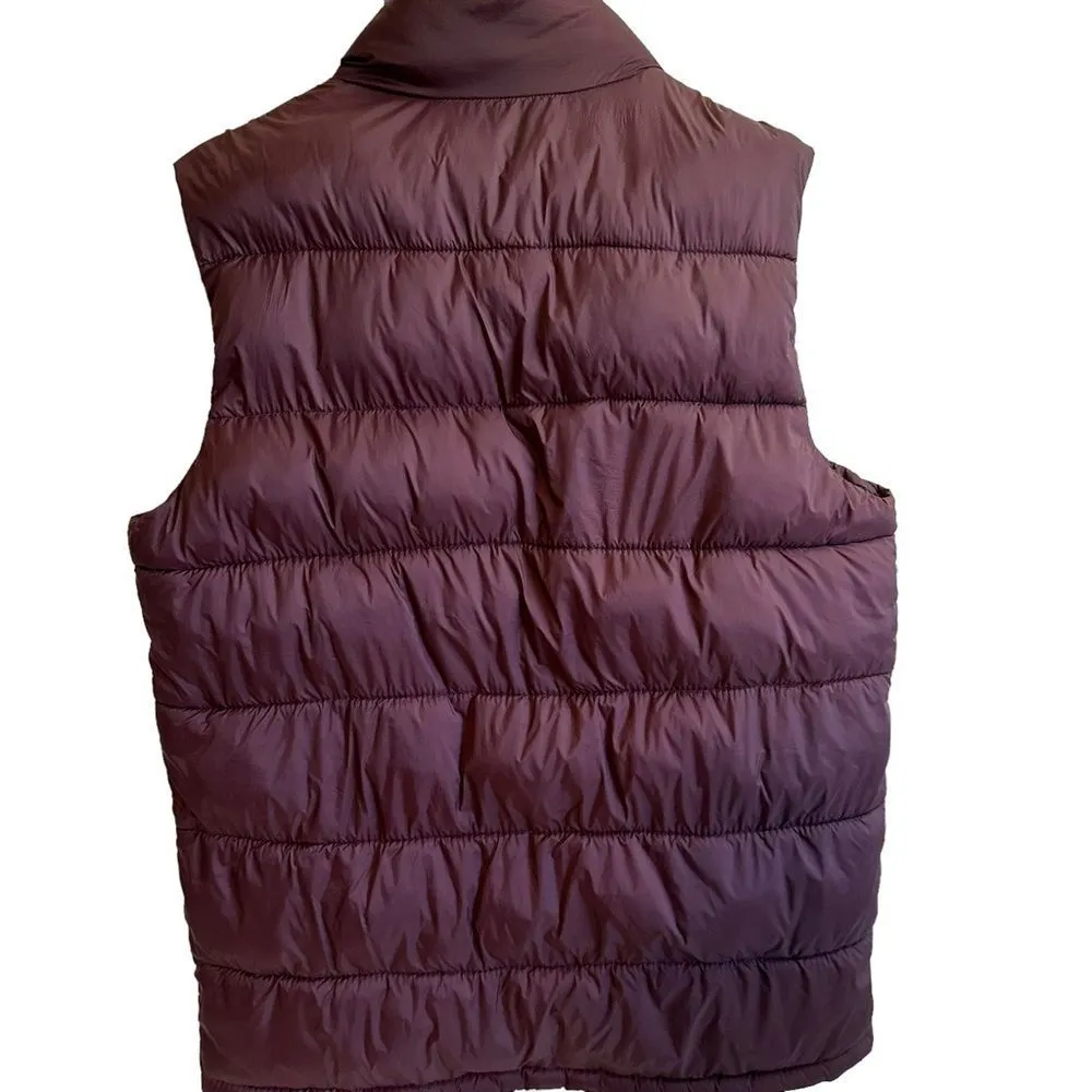 Old Navy Maroon Puffer Vest‎ Jacket Size Small - Image 2