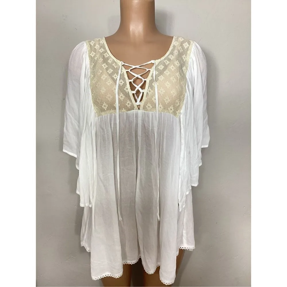 New. L*SPACE white and cream lace coverup. S/XS. Retails $149 - Image 3