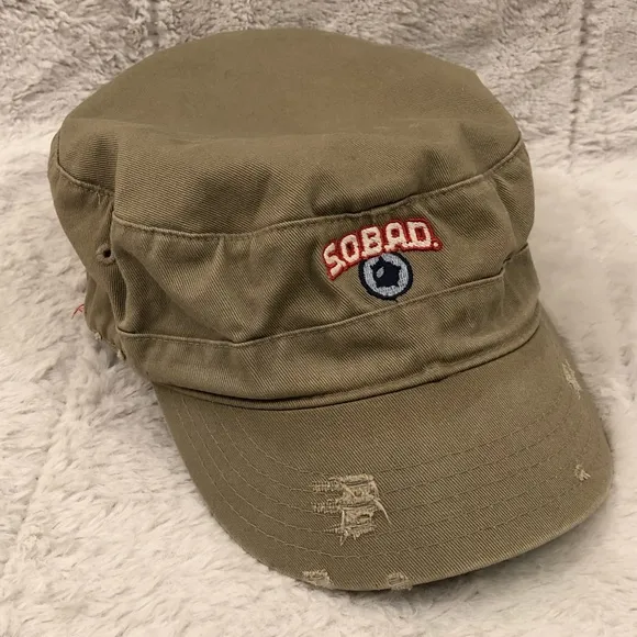 S.O.B.A.D Operation SpyGirl Six Flags Great America Olive Distressed Private Hat - Image 1
