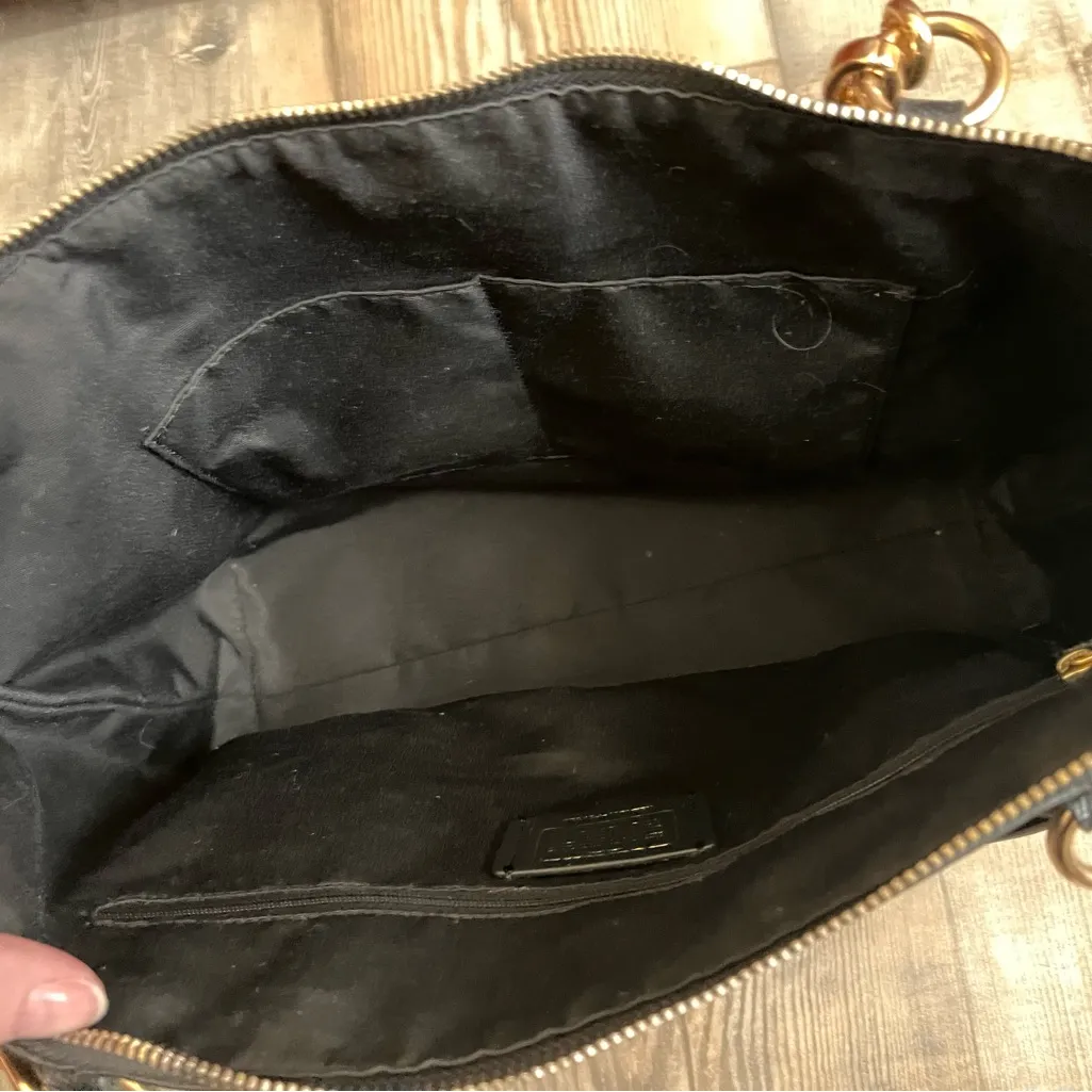 Coach Black Pebbled Leather Ava Tote Bag EUC - Image 6