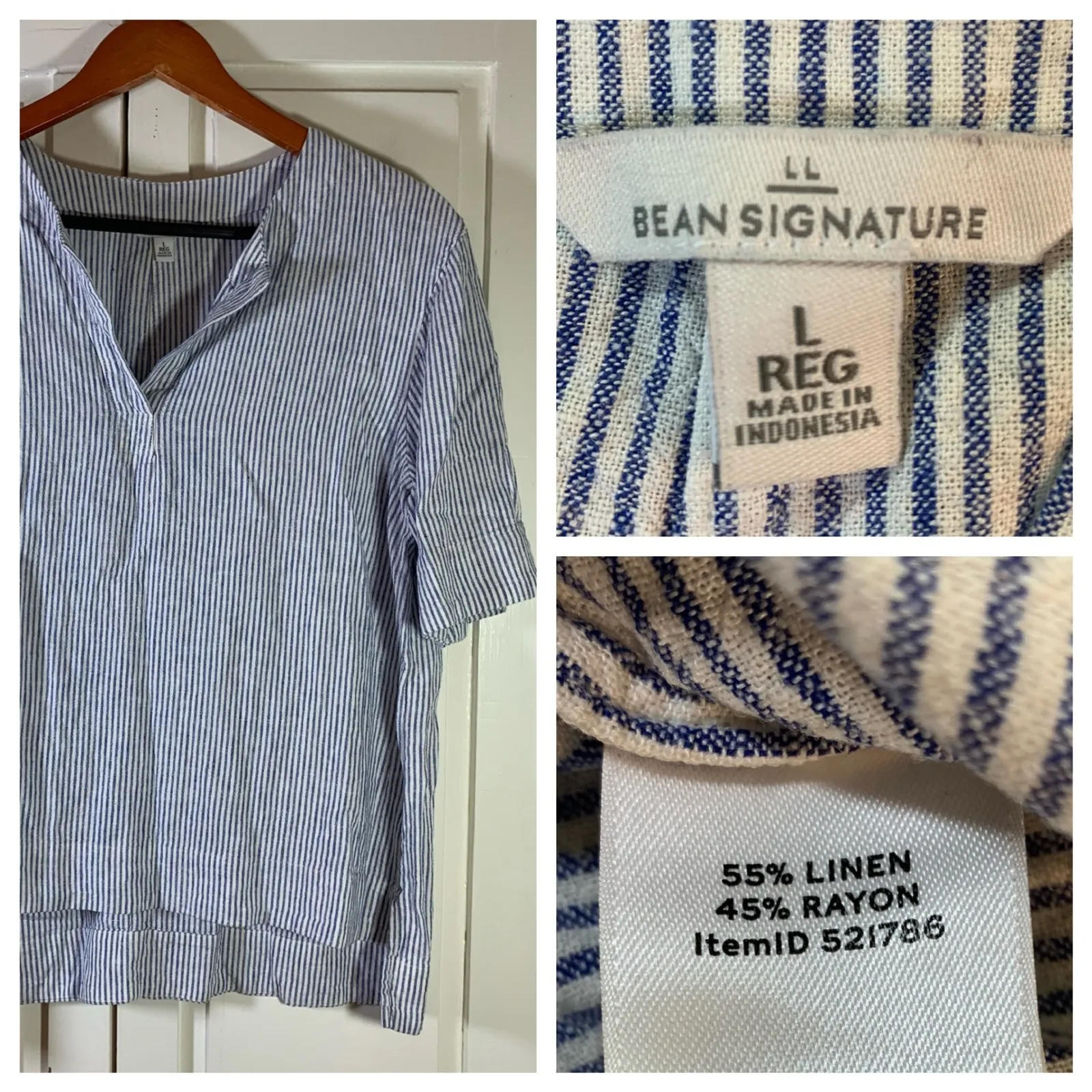 LL Bean Signature Women's Striped V - Image 13