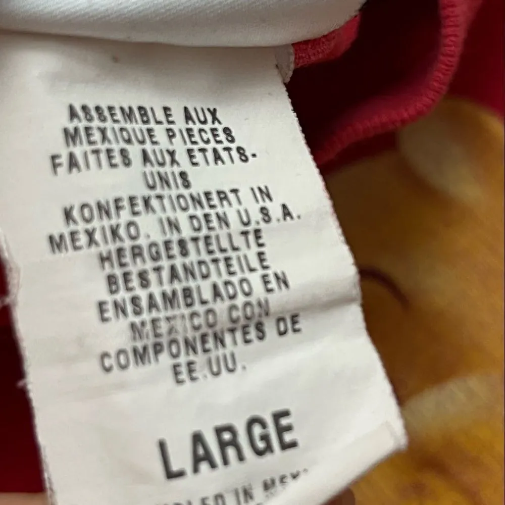 Vintage Y2K Disney Red Winnie the Pooh Wishes Do Come True Dandelion T-shirt L - Image 5