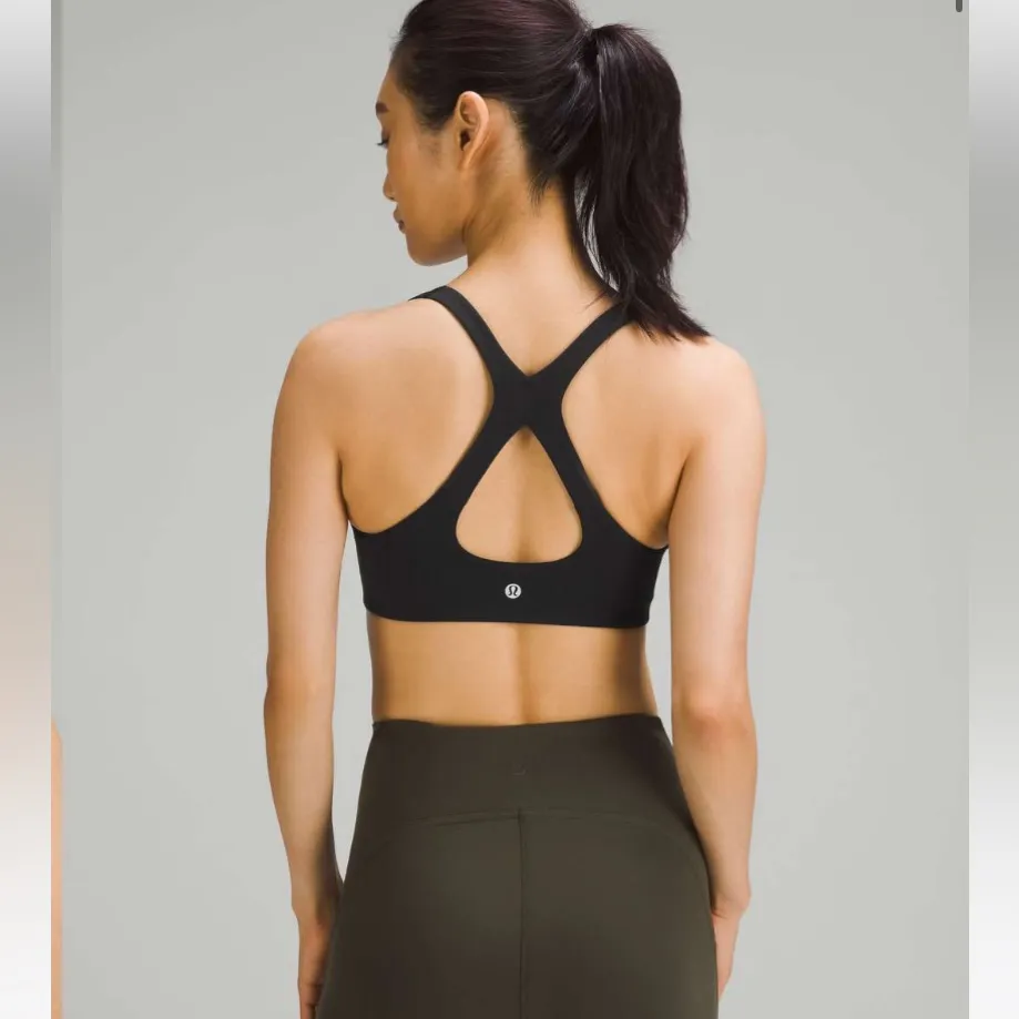 Lululemon SmoothCover Yoga Bra Black Size 10 Sports Bra Active Workout - Image 6