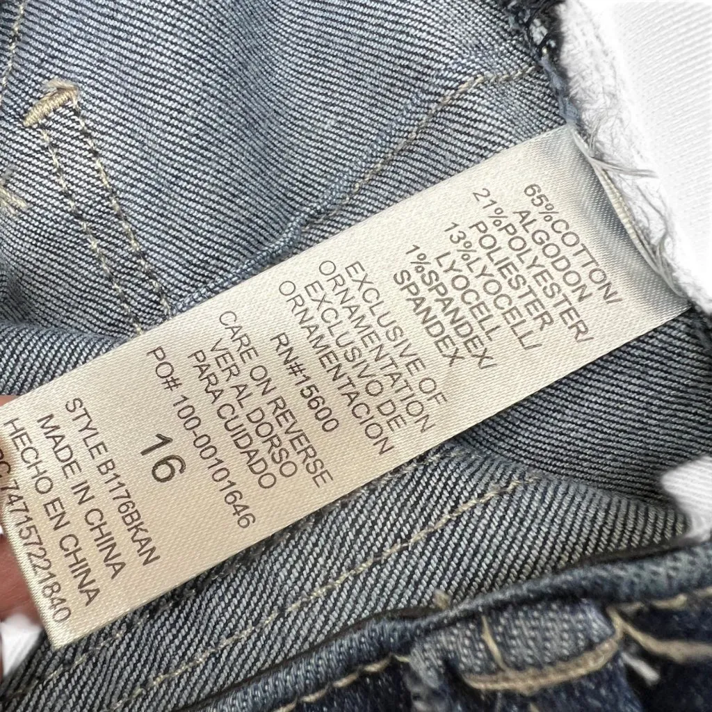 Democracy Absolution Skinny Stretch Denim Jeans Size 16 Dark Wash - Image 7