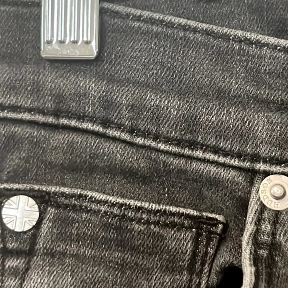 Hudson Zoeey High Rise Faded Black & Red Tuxedo Stripe Ankle Jeans 25 - Image 10