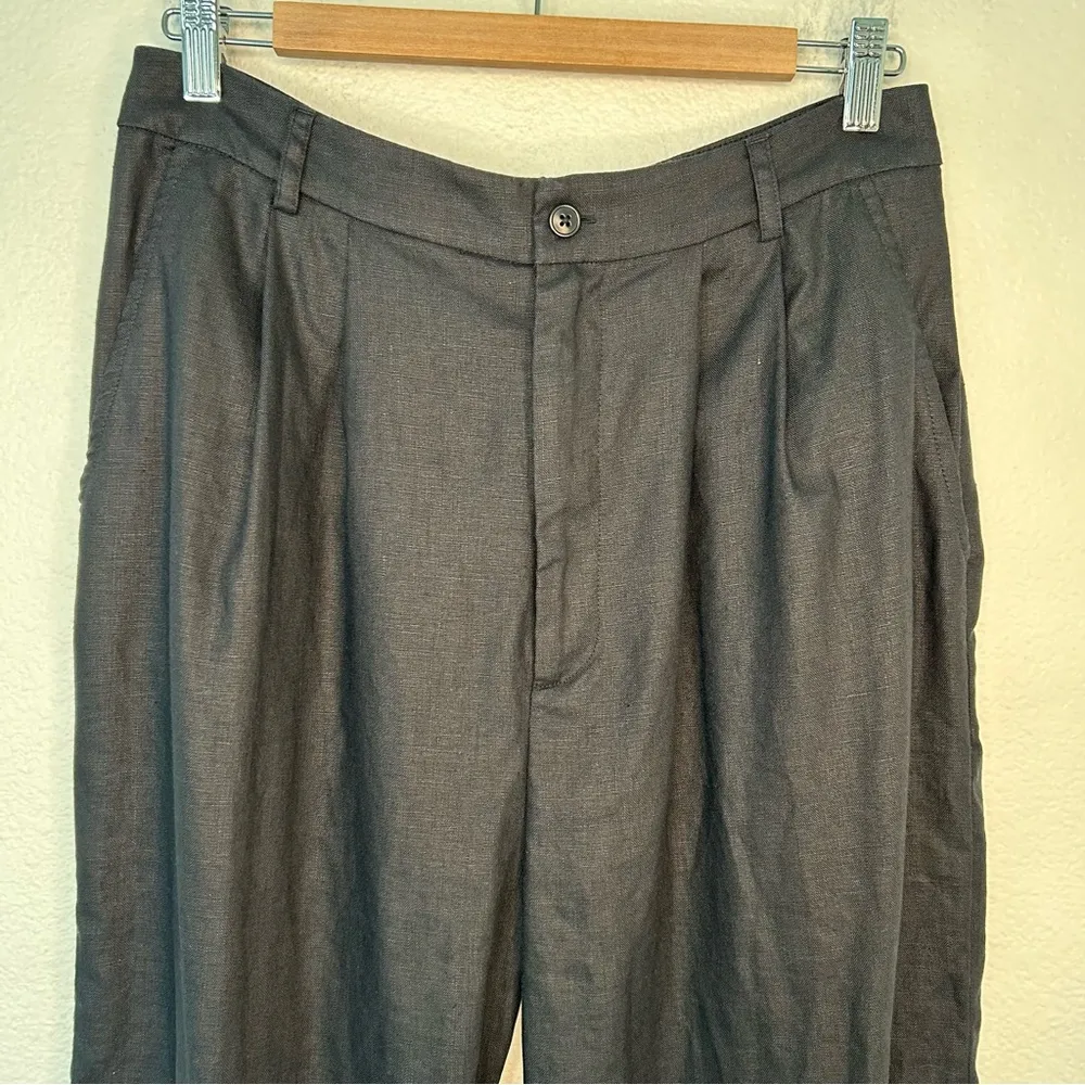 Reformation 100% linen pants black 10P - Image 2