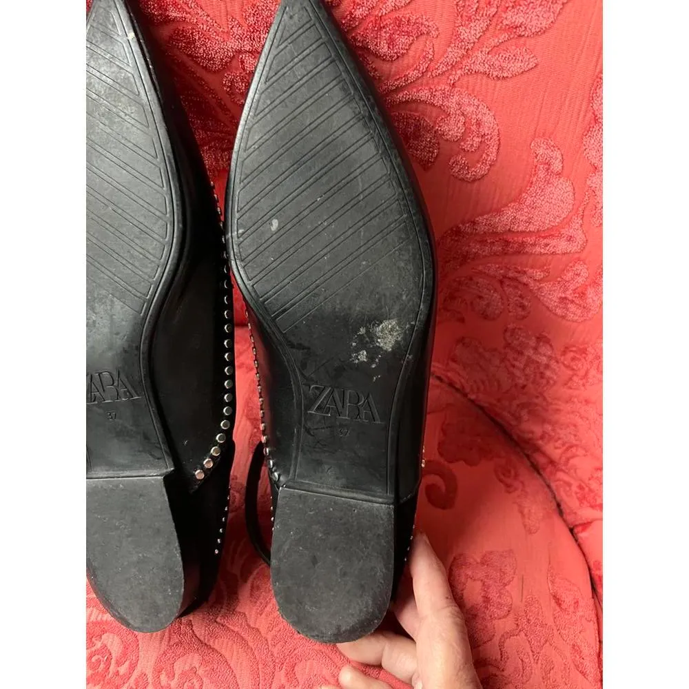 ZARA Women's Pointed Toe Slingback Flats - Size 37 - Image 7