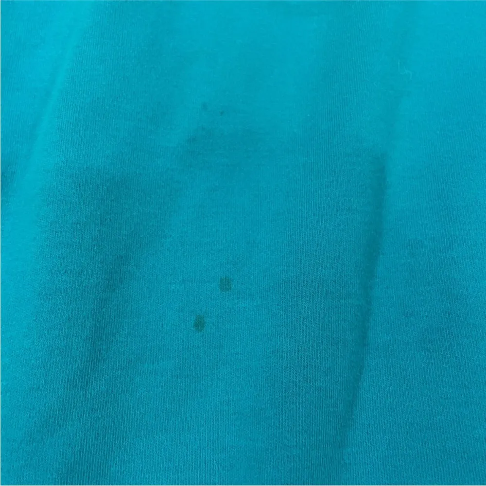 LL Bean Vneck Blue 3/4 Sleeve Shirt 3X - Image 3