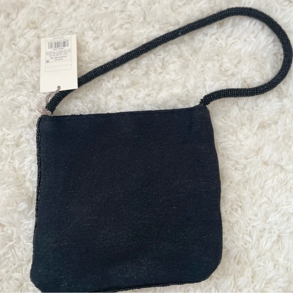 A New Day  Beaded Heart Shoulder Bag Black NWT - Image 3