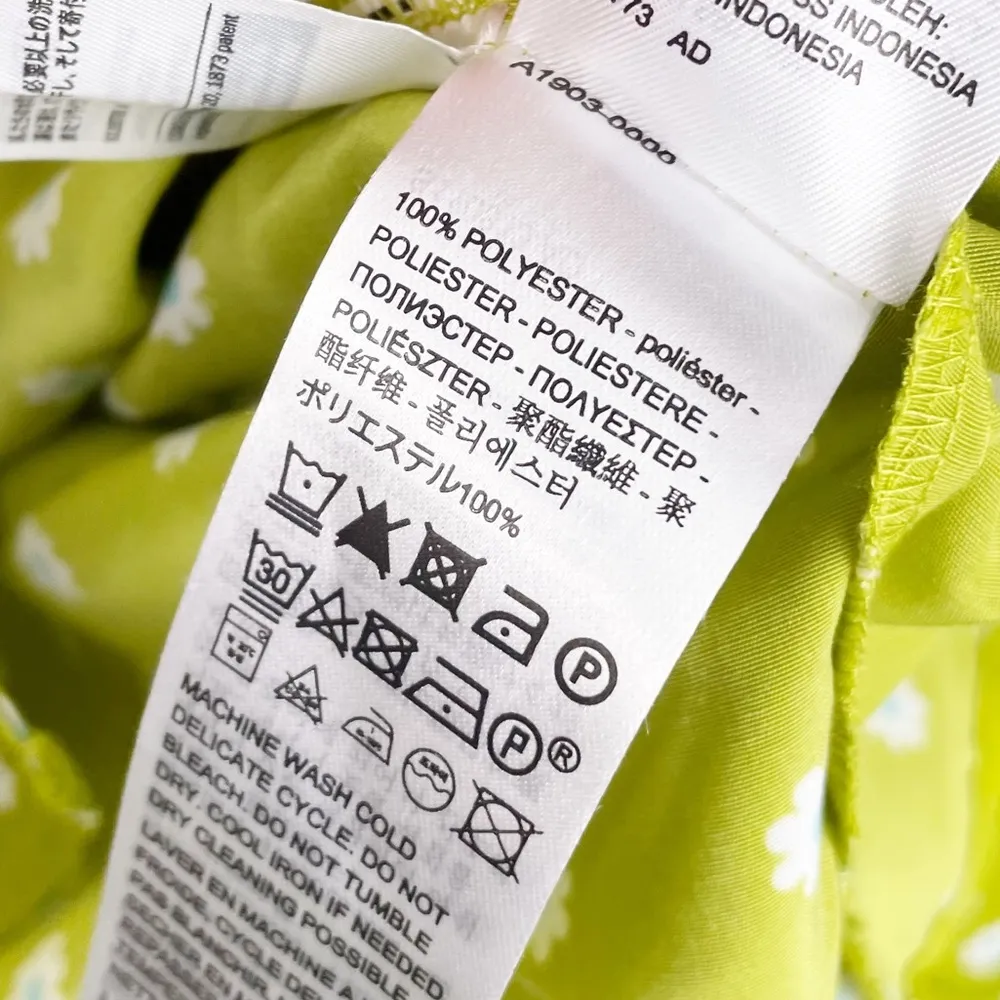 NEW Levi's Embry Tie Front Shirt Green Floral Puff Balloon Sleeve Blouse Size XS - Image 11